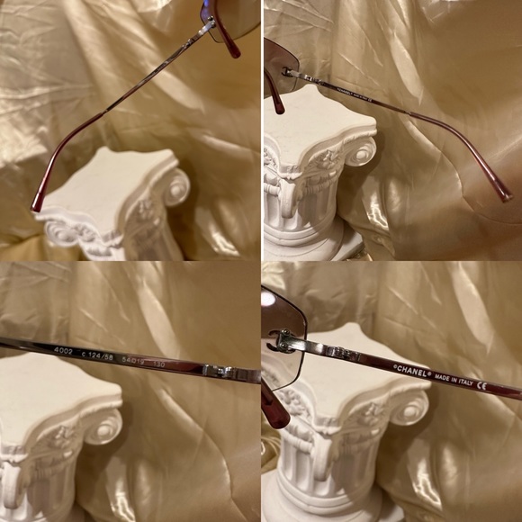 Chanel 4002 Rimless CC Vintage Y2K Sunglasses in Pink Hue - Picture 14 of 16